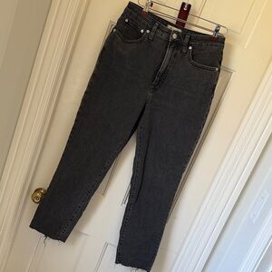 Madewell Washed Black Curvy Perfect Vintage Jean - 28